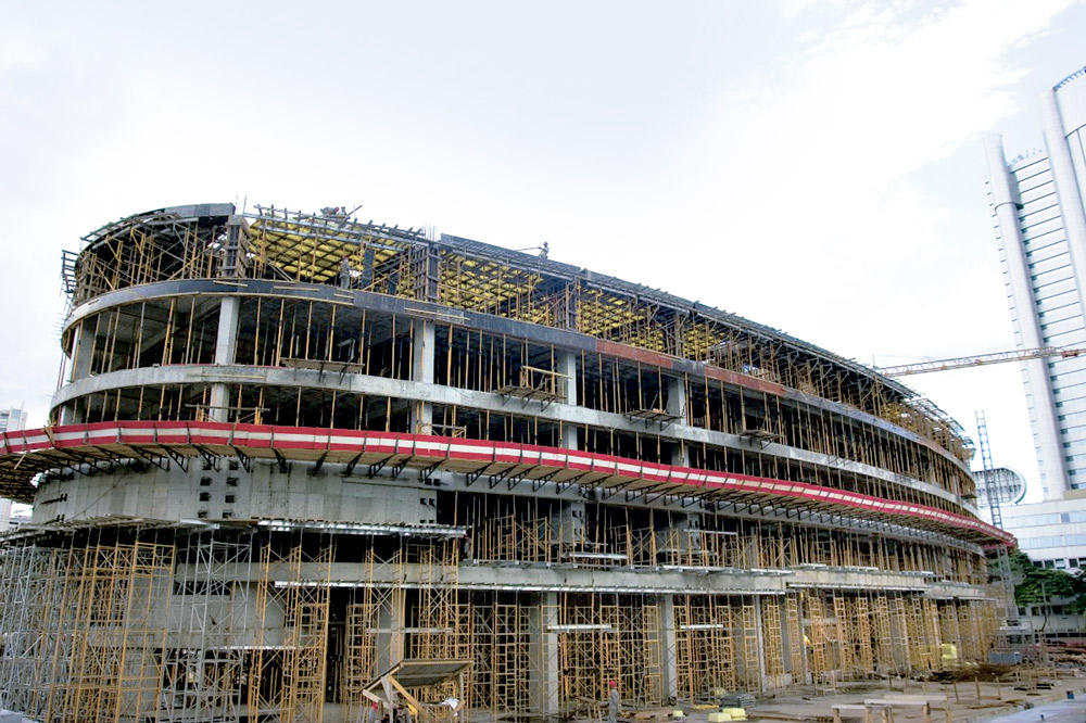 Sao Paulo, Brazil, 2013- Workers in the construction of the