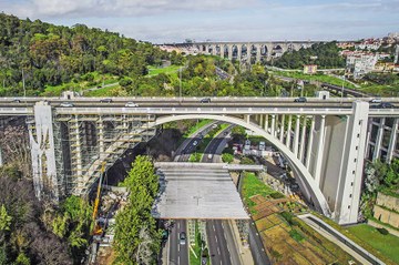 Repairs to the longest viaduct in Lisbon