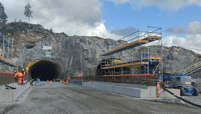 Two new cut-and-cover tunnels on the E18 motorway in Norway