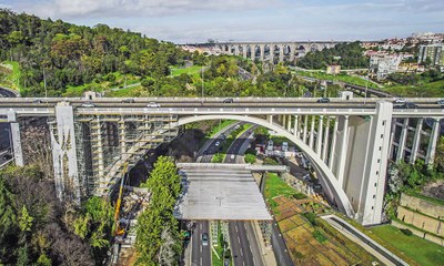 Reparación del viaducto más largo de Lisboa